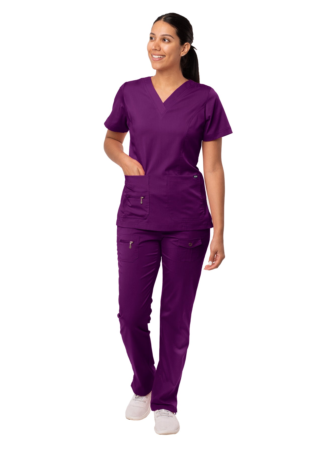 ADAR PRO WOMEN’S ELEVATED V-NECK SCRUB TOP