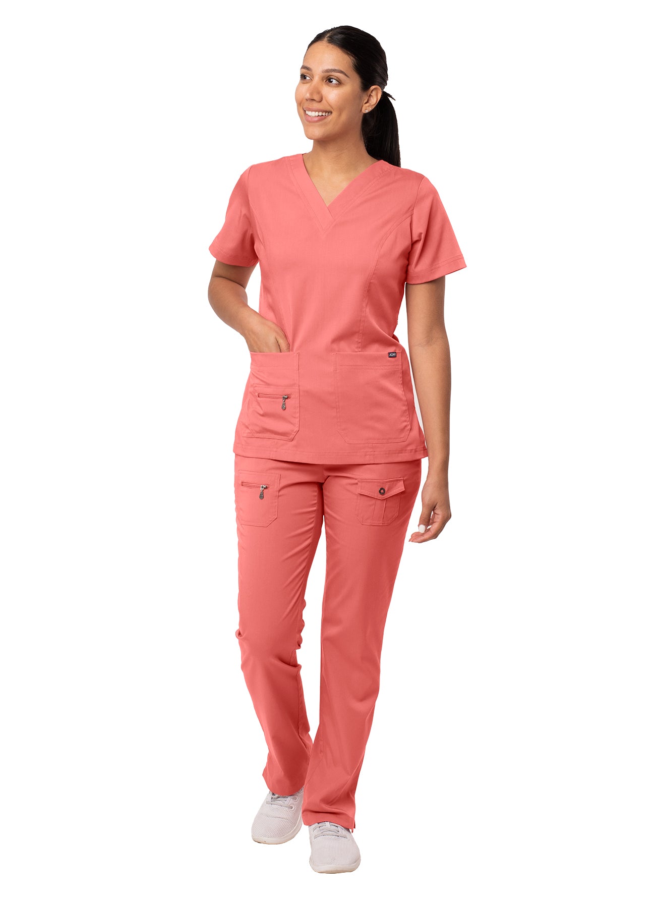 ADAR PRO WOMEN’S ELEVATED V-NECK SCRUB TOP