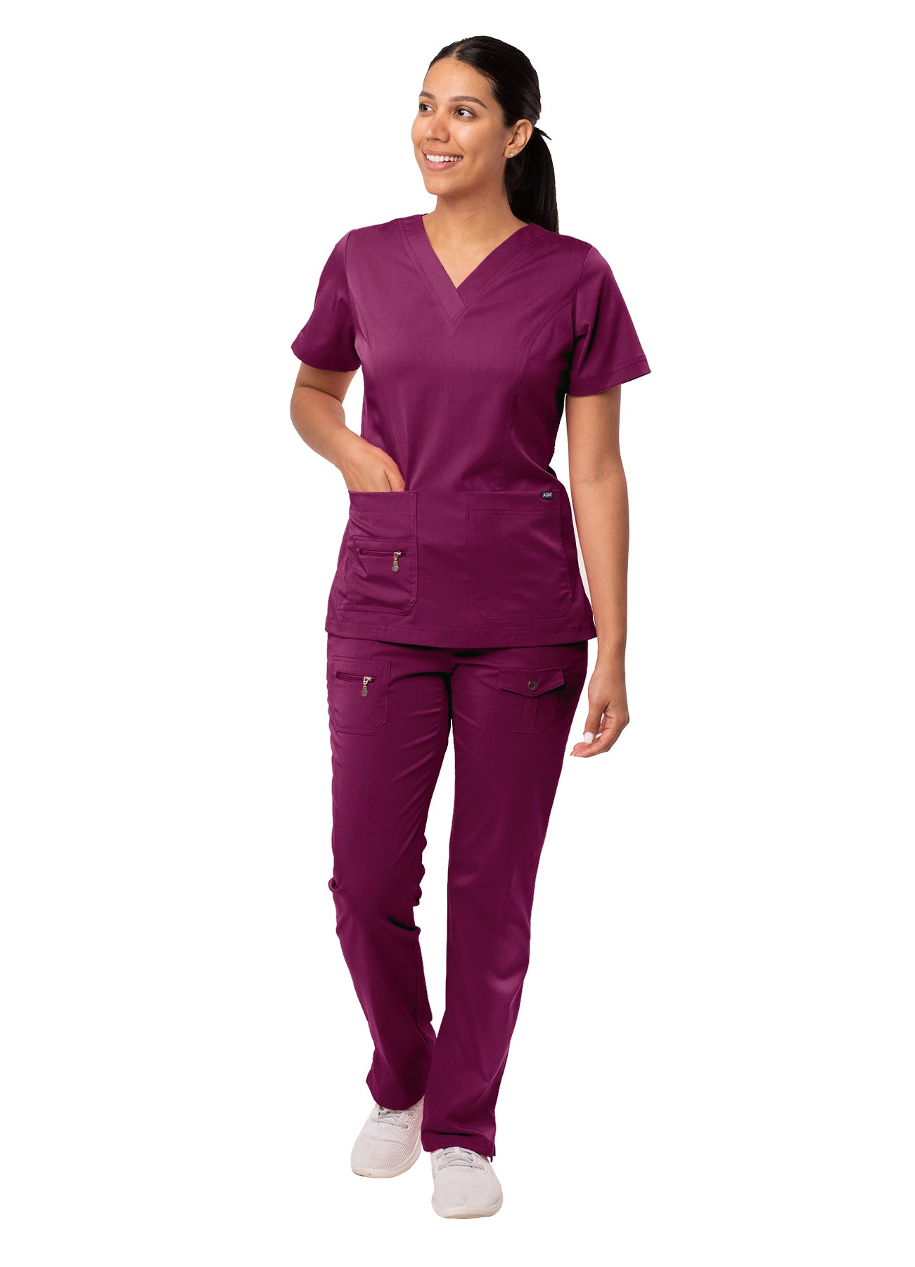 ADAR PRO WOMEN’S ELEVATED V-NECK SCRUB TOP