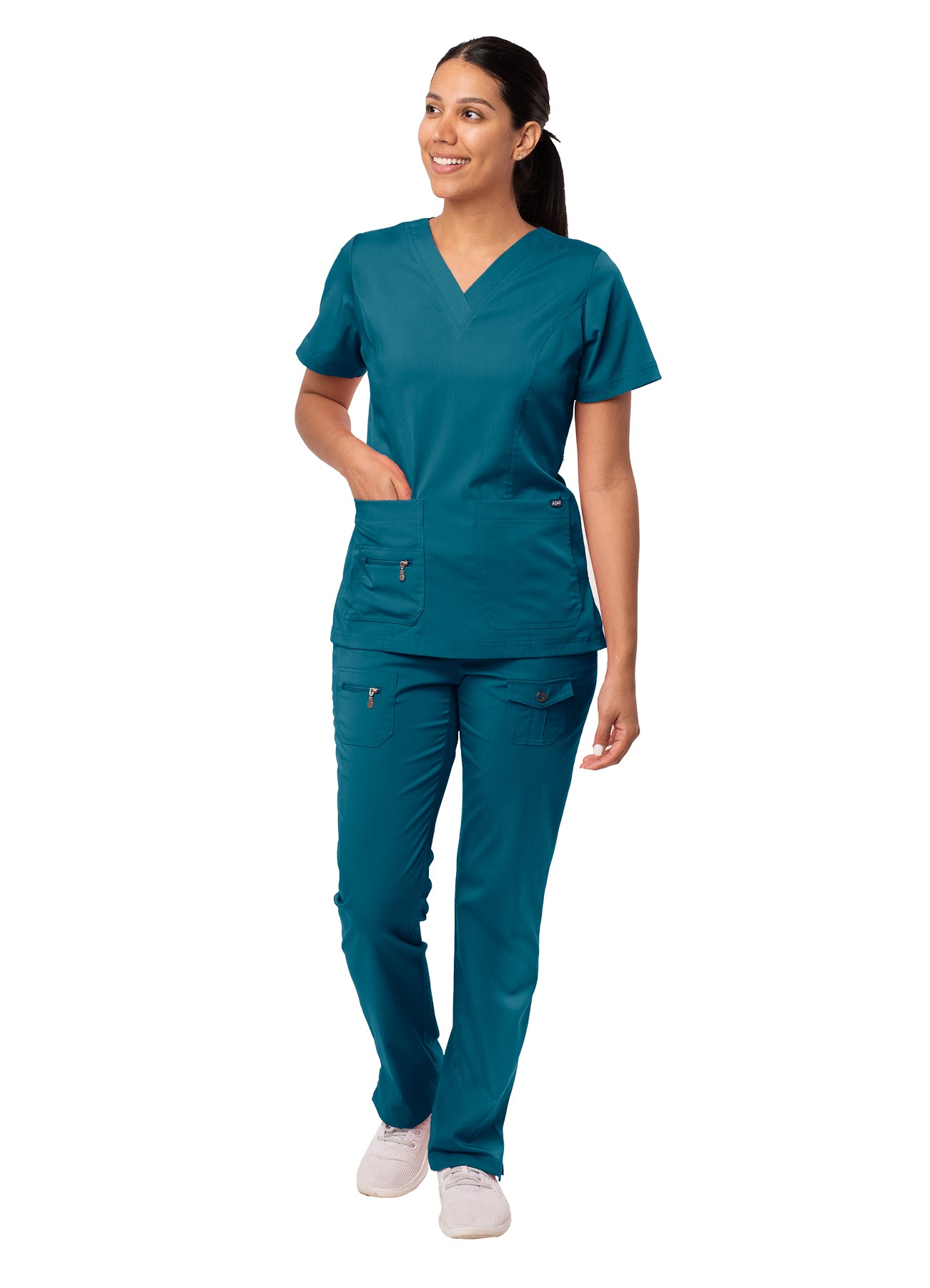 ADAR PRO WOMEN’S ELEVATED V-NECK SCRUB TOP