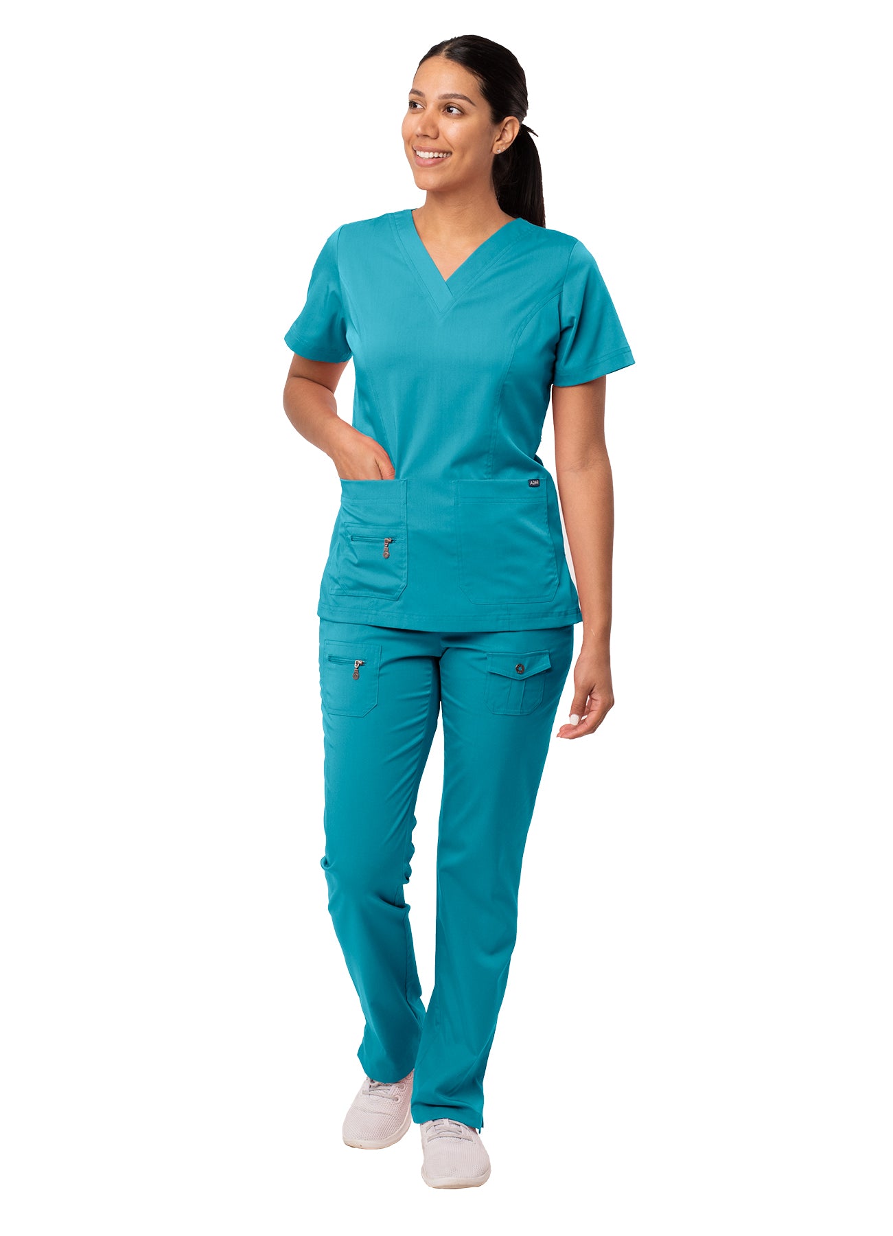 ADAR PRO WOMEN’S ELEVATED V-NECK SCRUB TOP