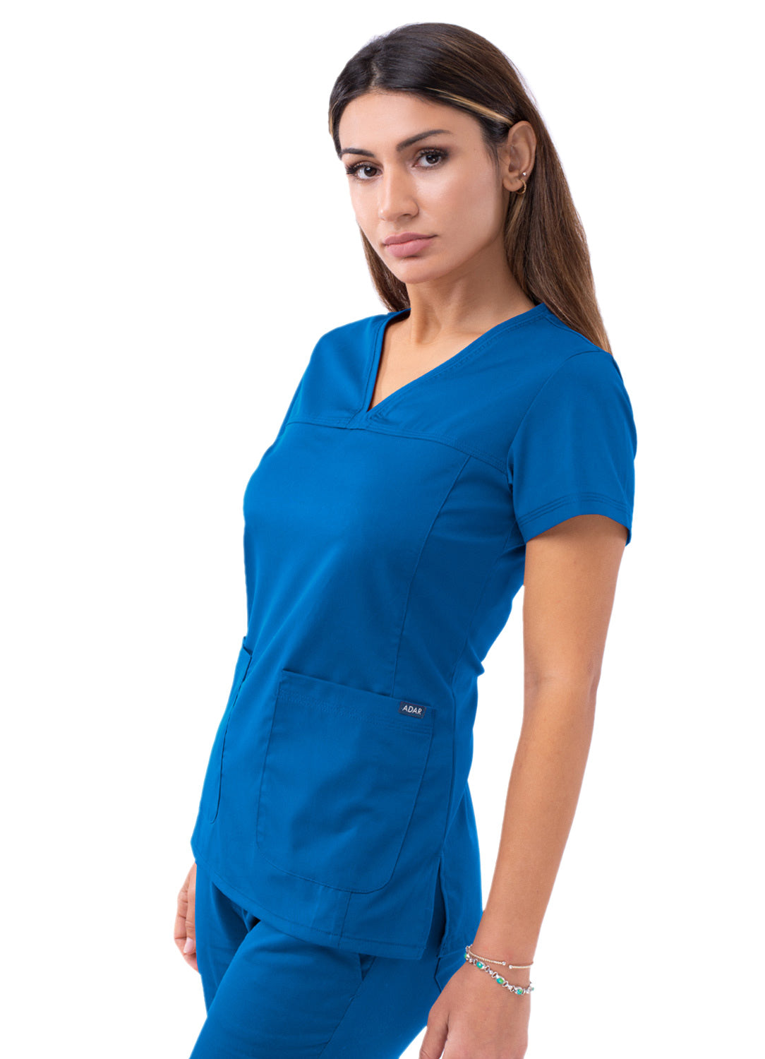 ADAR PRO WOMEN’S SWEETHEART V-NECK SCRUB TOP