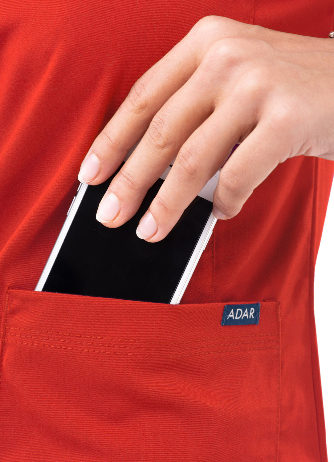 ADAR PRO WOMEN’S SWEETHEART V-NECK SCRUB TOP