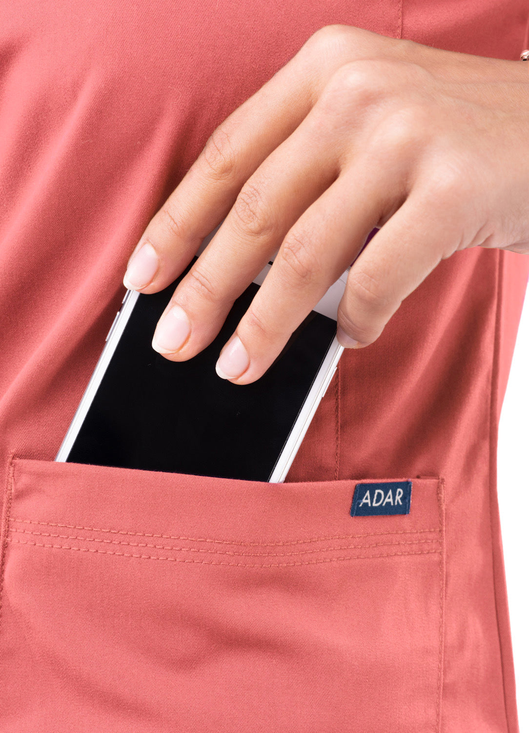 ADAR PRO WOMEN’S SWEETHEART V-NECK SCRUB TOP