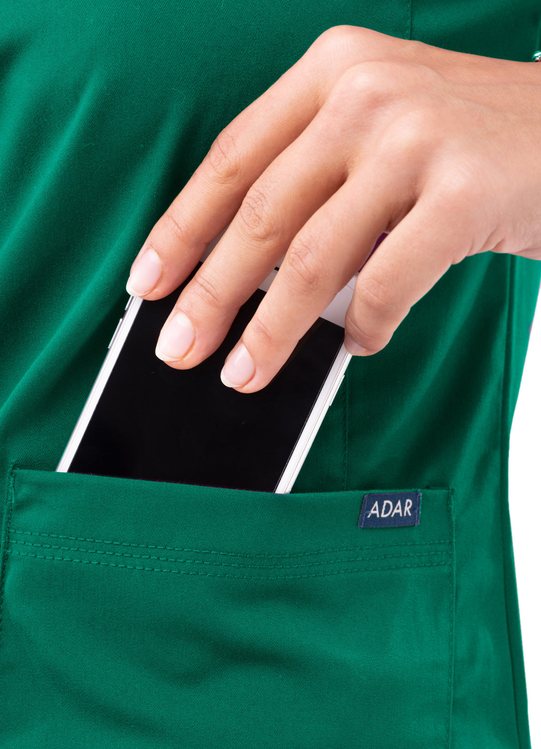 ADAR PRO WOMEN’S SWEETHEART V-NECK SCRUB TOP