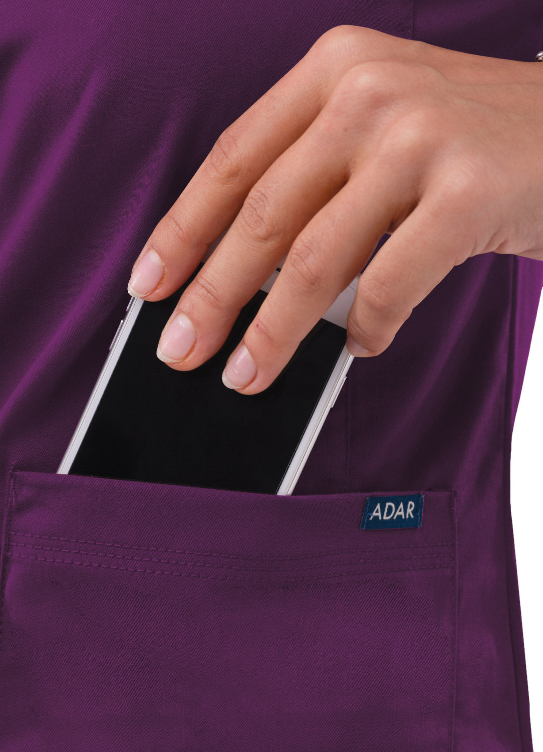 ADAR PRO WOMEN’S SWEETHEART V-NECK SCRUB TOP