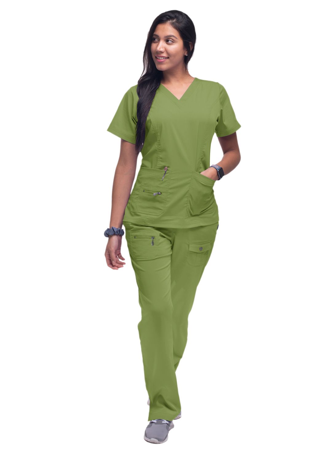 ADAR PRO WOMEN’S ELEVATED V-NECK SCRUB TOP