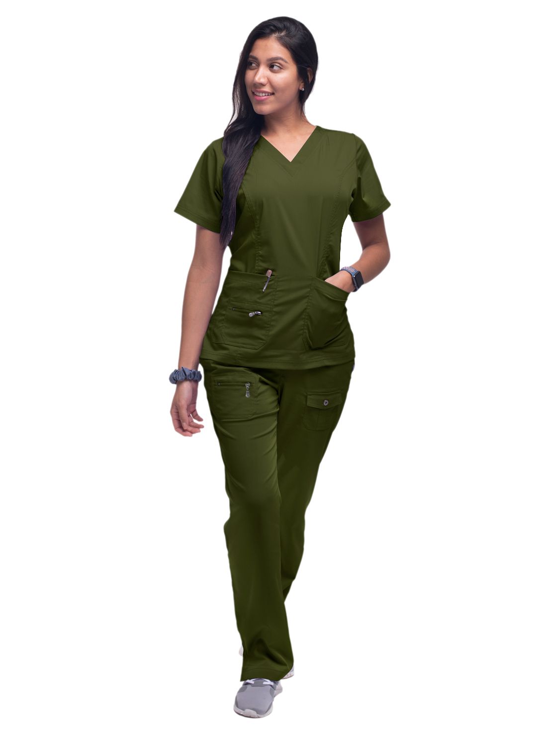 ADAR PRO WOMEN’S ELEVATED V-NECK SCRUB TOP