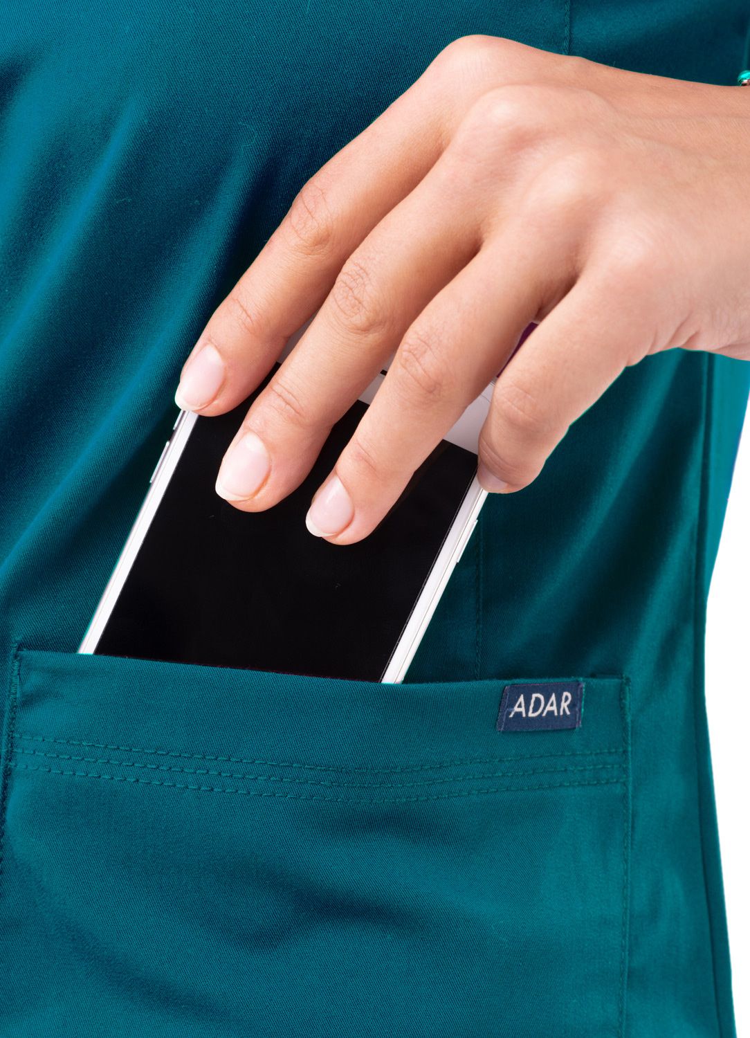 ADAR PRO WOMEN’S SWEETHEART V-NECK SCRUB TOP