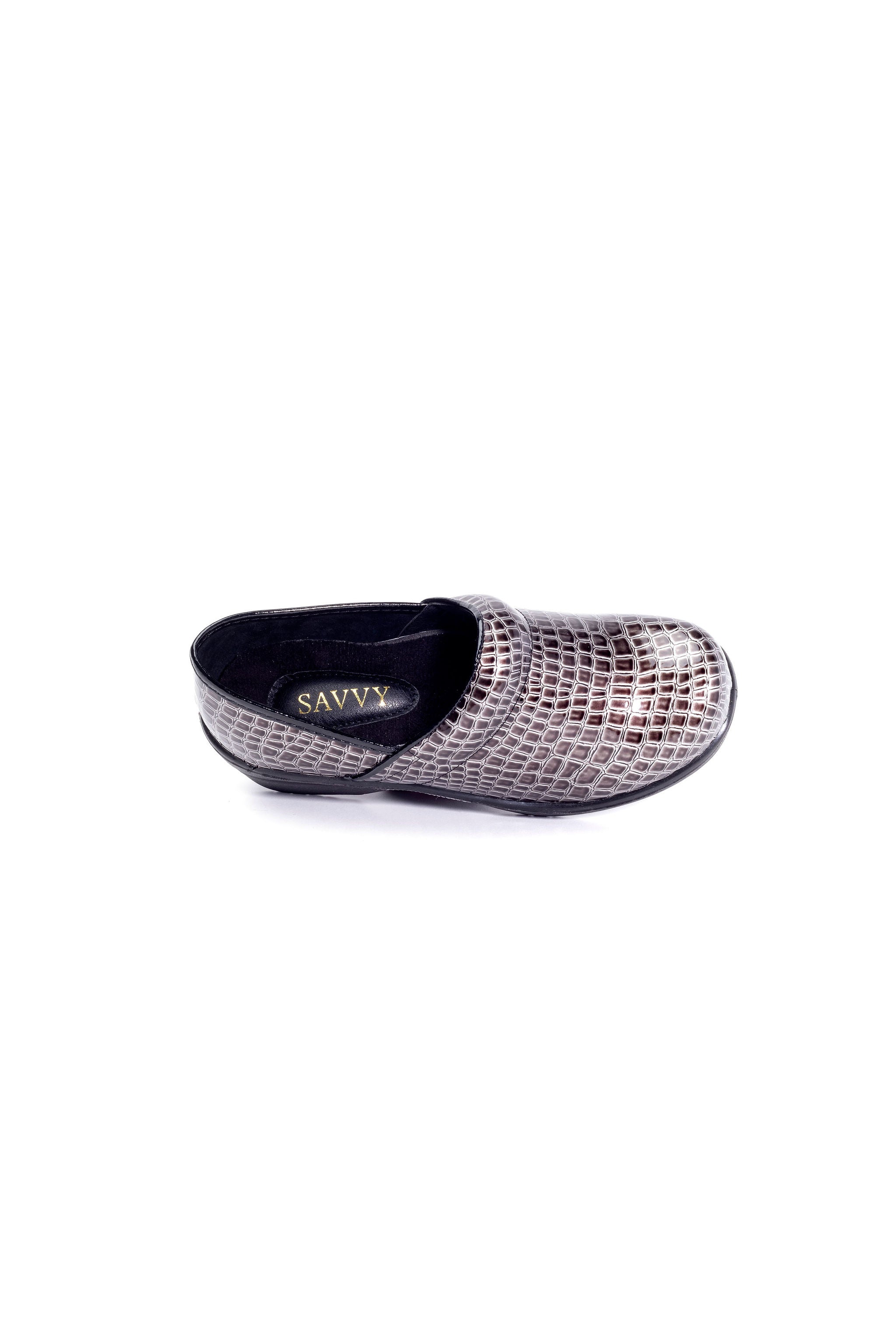 Brandy Nursing Shoe-Pewter Crocco