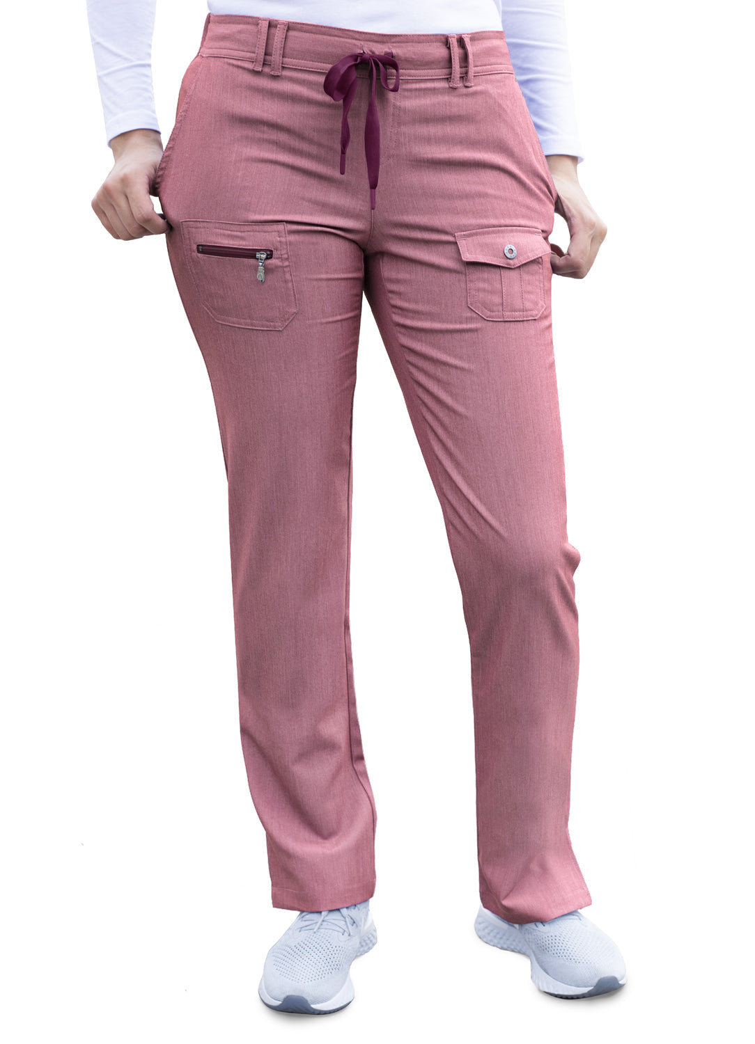 ADAR PRO HEATHER SLIM FIT 6 POCKET PANT