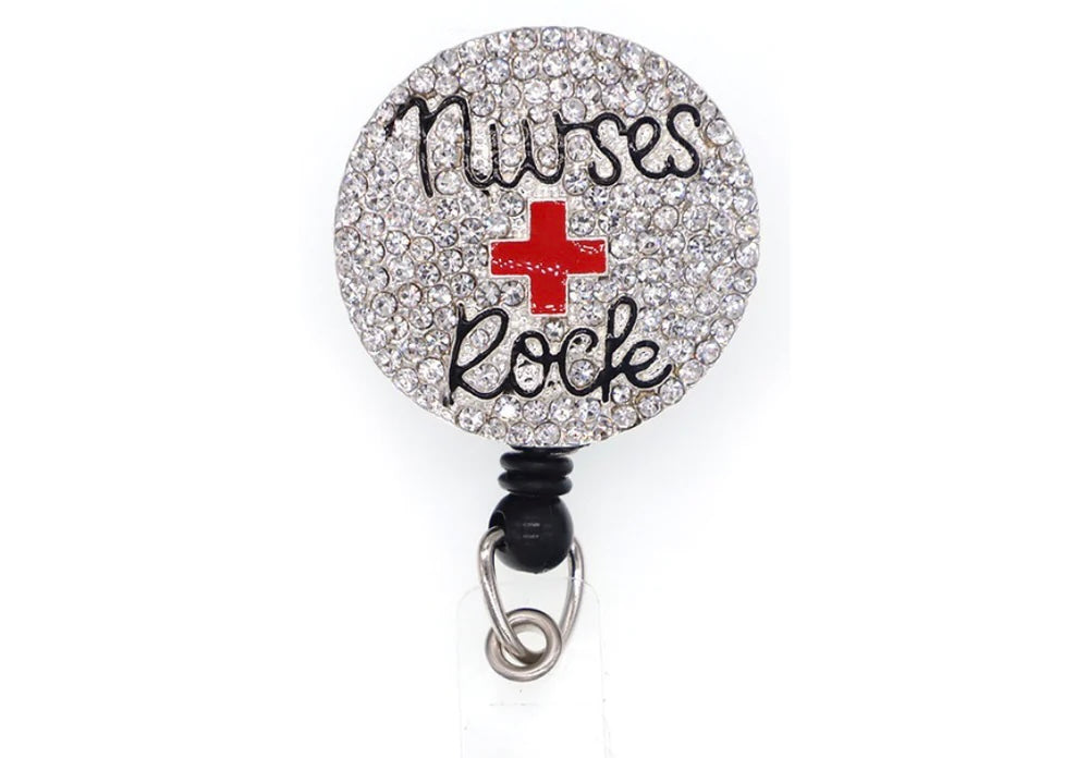 Nurses Rock-Dazzle Badge Reel