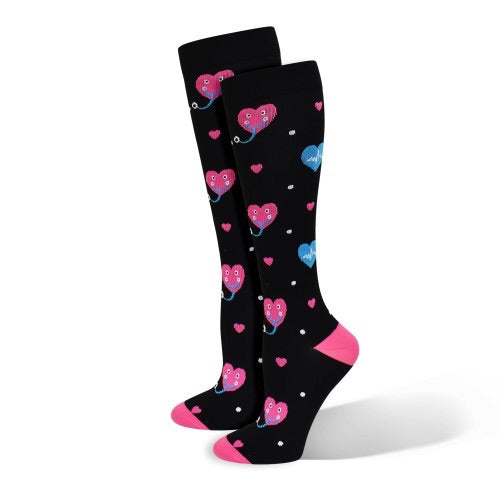 Premium Smiley Hearts Compression Sock