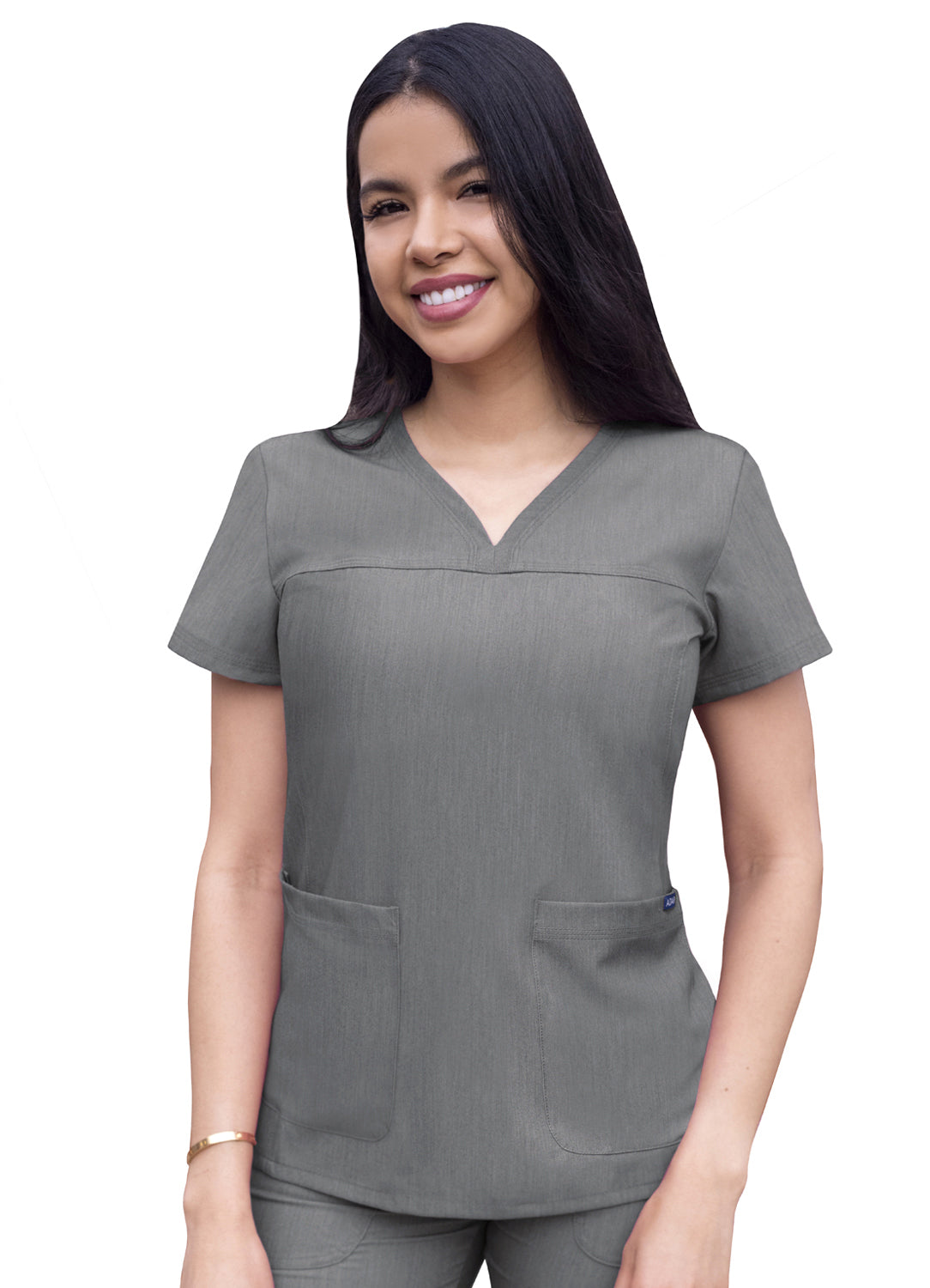 ADAR PRO HEATHER WOMEN’S SWEETHEART V-NECK SCRUB TOP