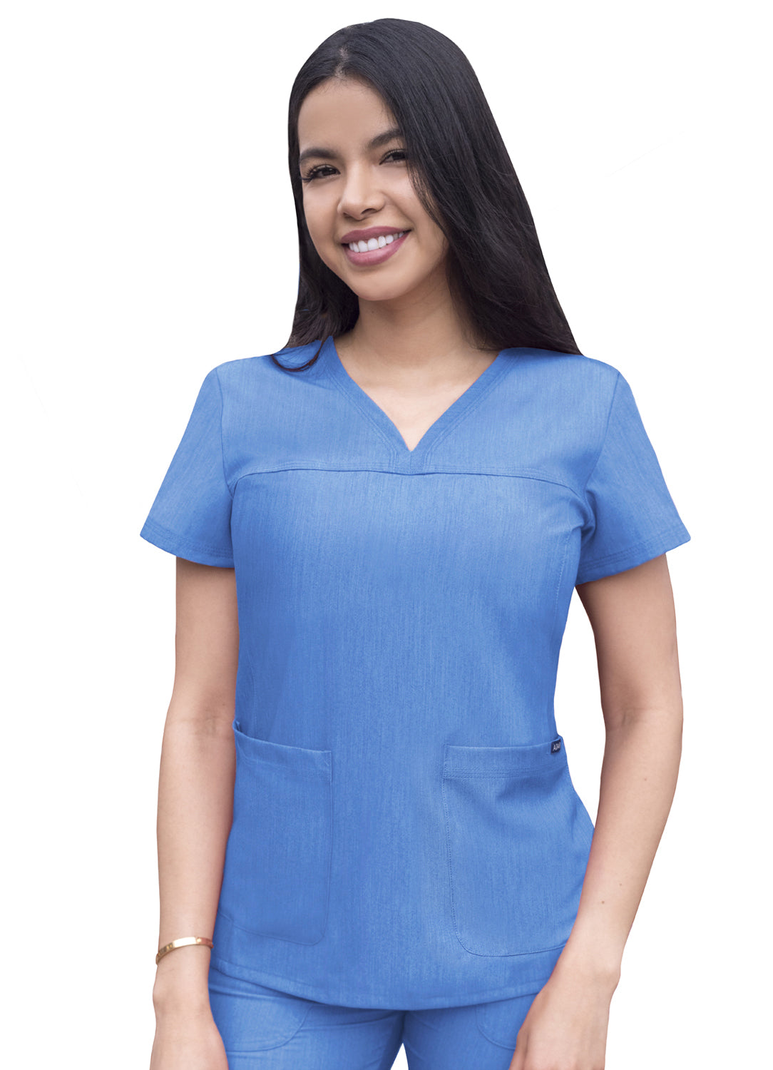 ADAR PRO HEATHER WOMEN’S SWEETHEART V-NECK SCRUB TOP