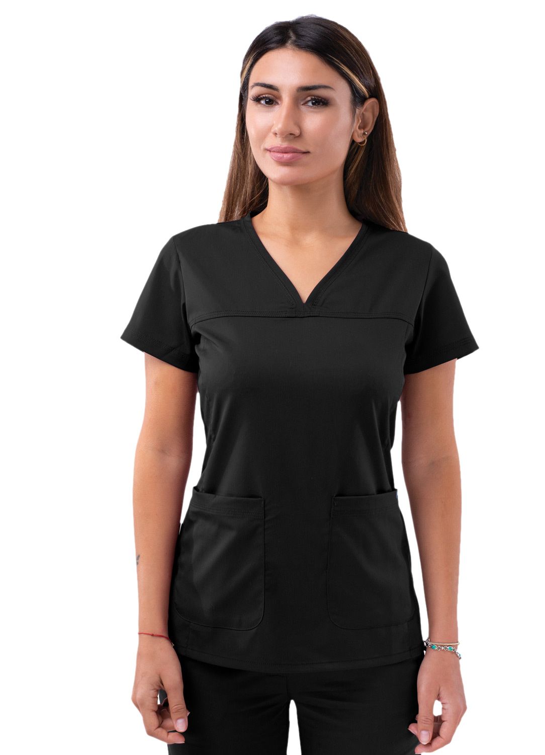 ADAR PRO WOMEN’S SWEETHEART V-NECK SCRUB TOP