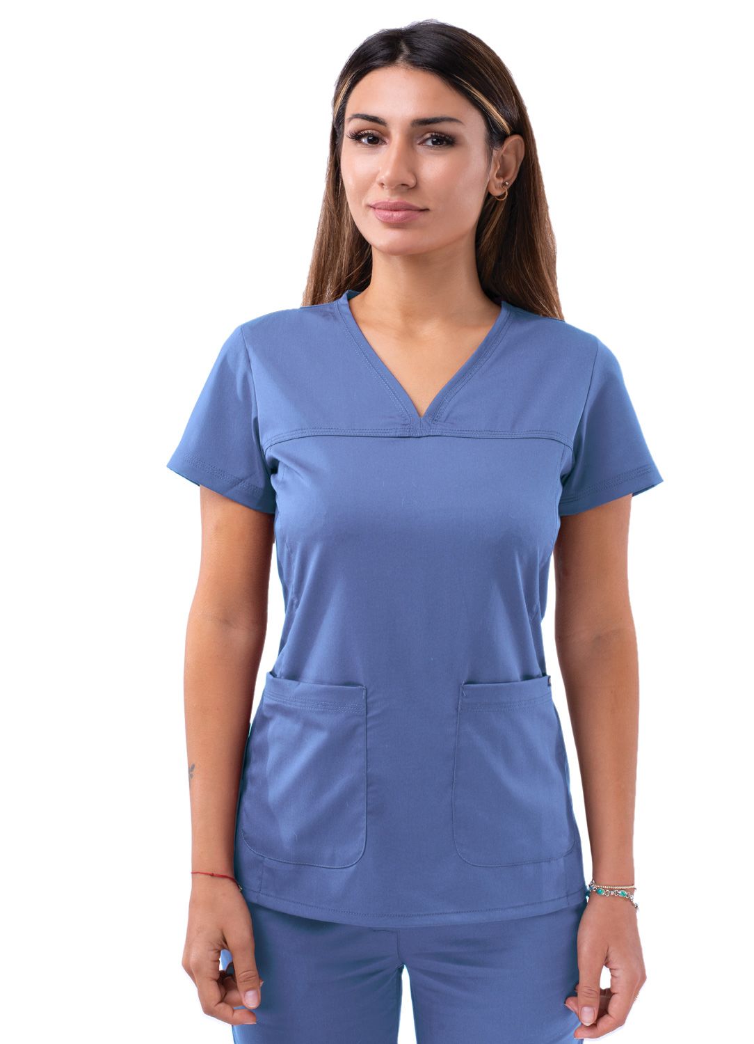 ADAR PRO WOMEN’S SWEETHEART V-NECK SCRUB TOP