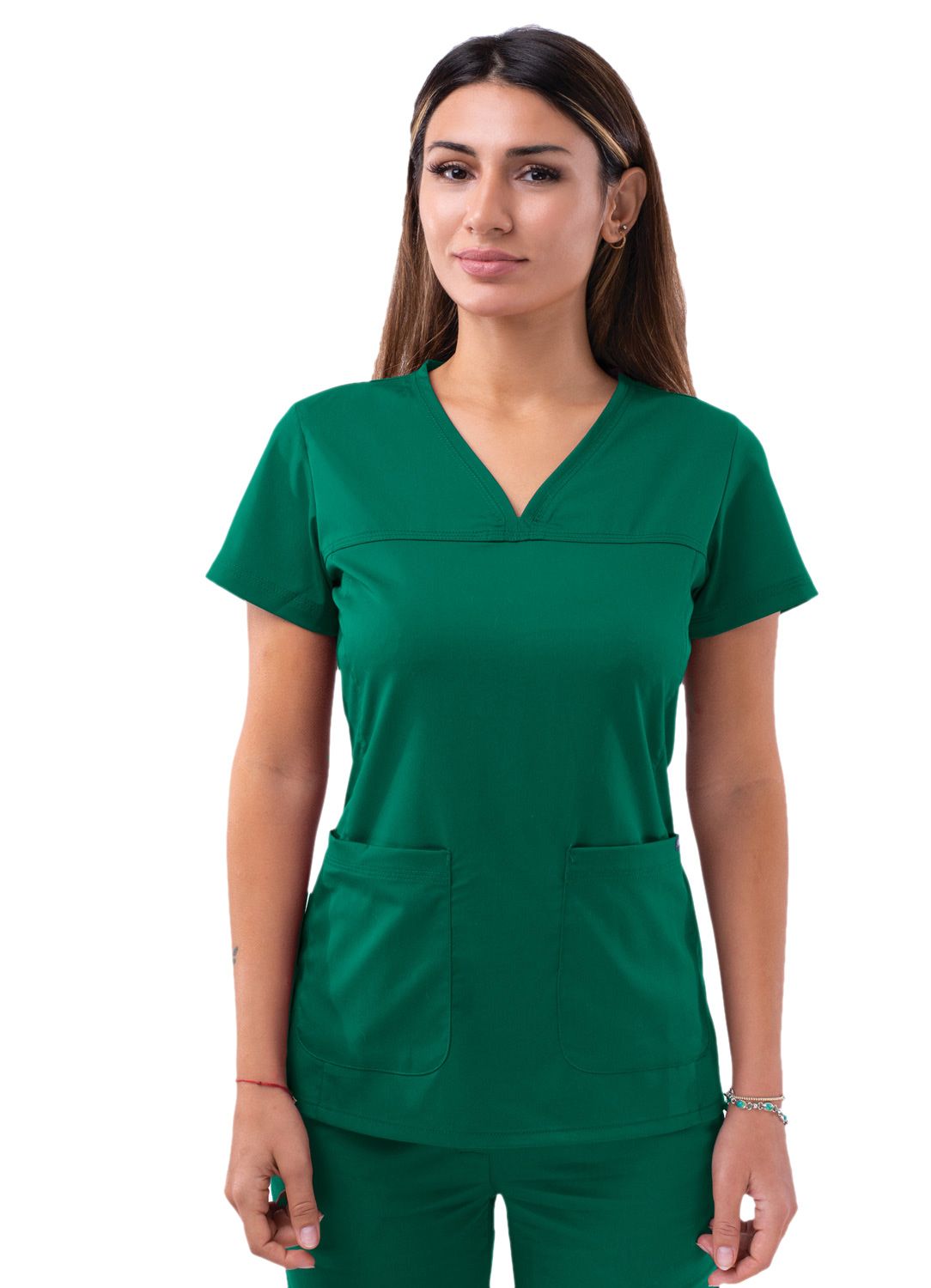 ADAR PRO WOMEN’S SWEETHEART V-NECK SCRUB TOP