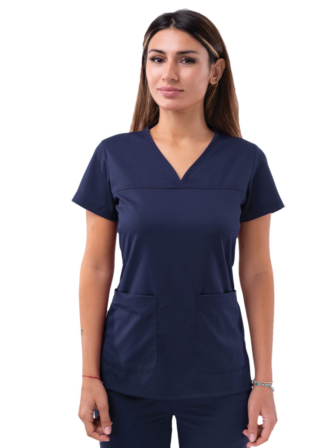 ADAR PRO WOMEN’S SWEETHEART V-NECK SCRUB TOP