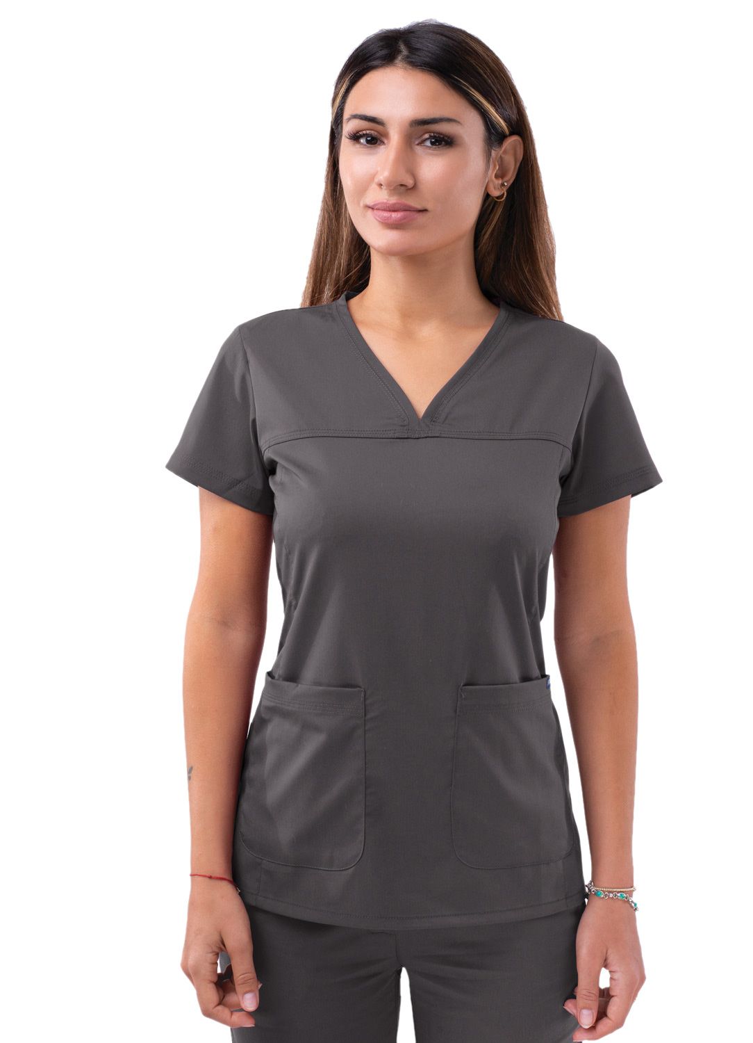 ADAR PRO WOMEN’S SWEETHEART V-NECK SCRUB TOP