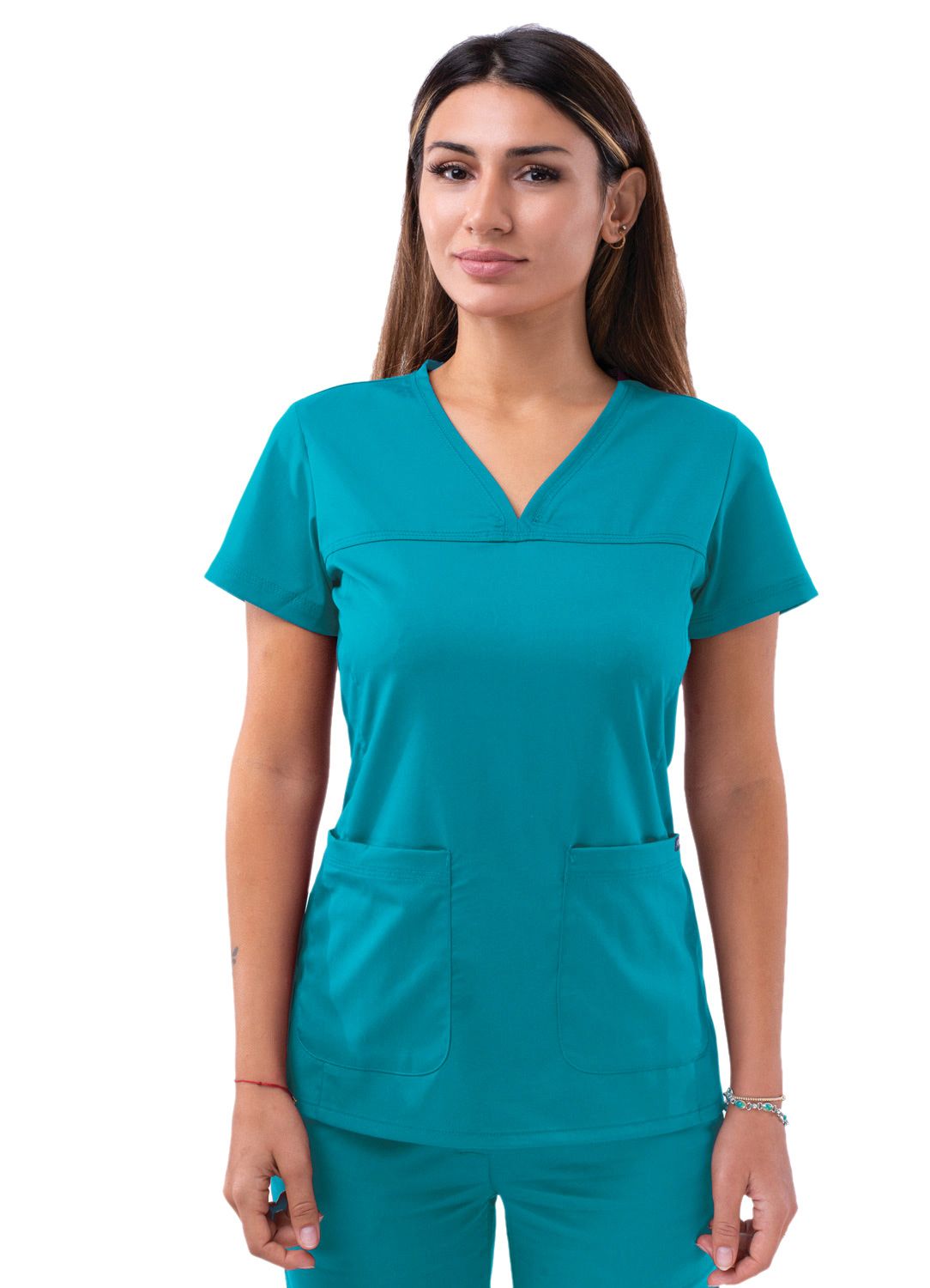 ADAR PRO WOMEN’S SWEETHEART V-NECK SCRUB TOP