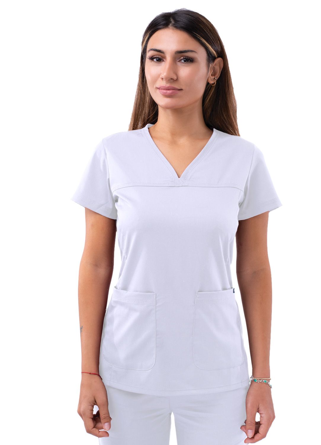 ADAR PRO WOMEN’S SWEETHEART V-NECK SCRUB TOP