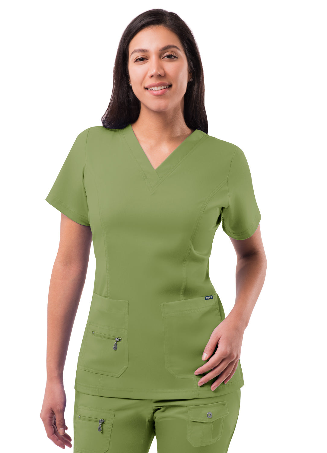 ADAR PRO WOMEN’S ELEVATED V-NECK SCRUB TOP