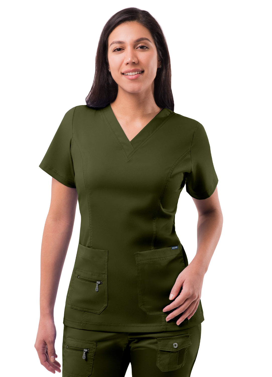 ADAR PRO WOMEN’S ELEVATED V-NECK SCRUB TOP
